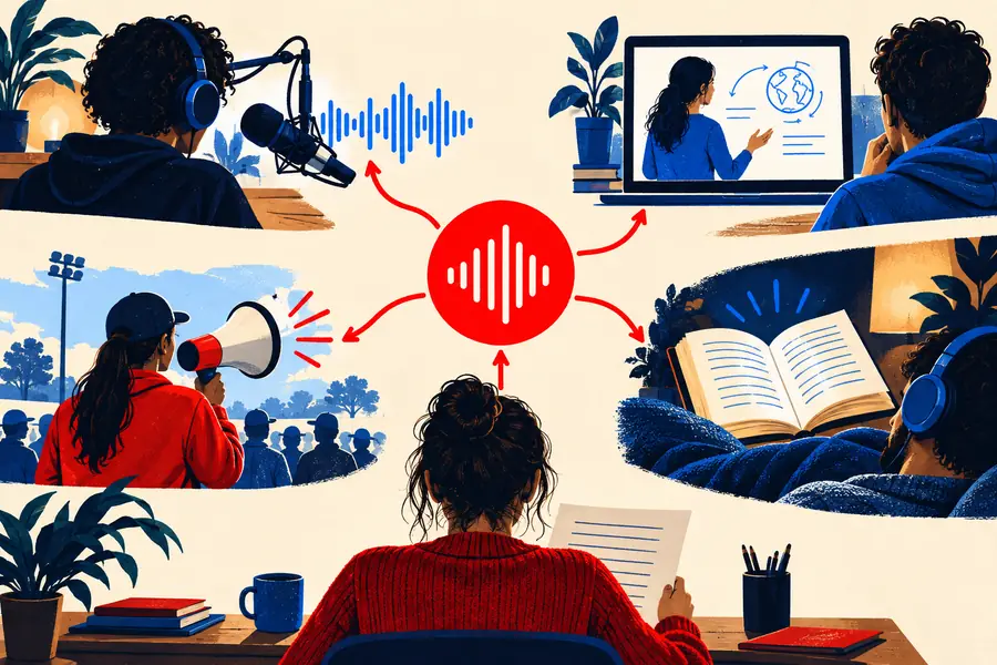 Ilustração de um comunicado exibido em uma prévia de vídeo